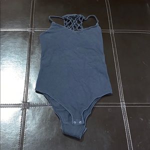 Abercrombie & Fitch black cross back bodysuit